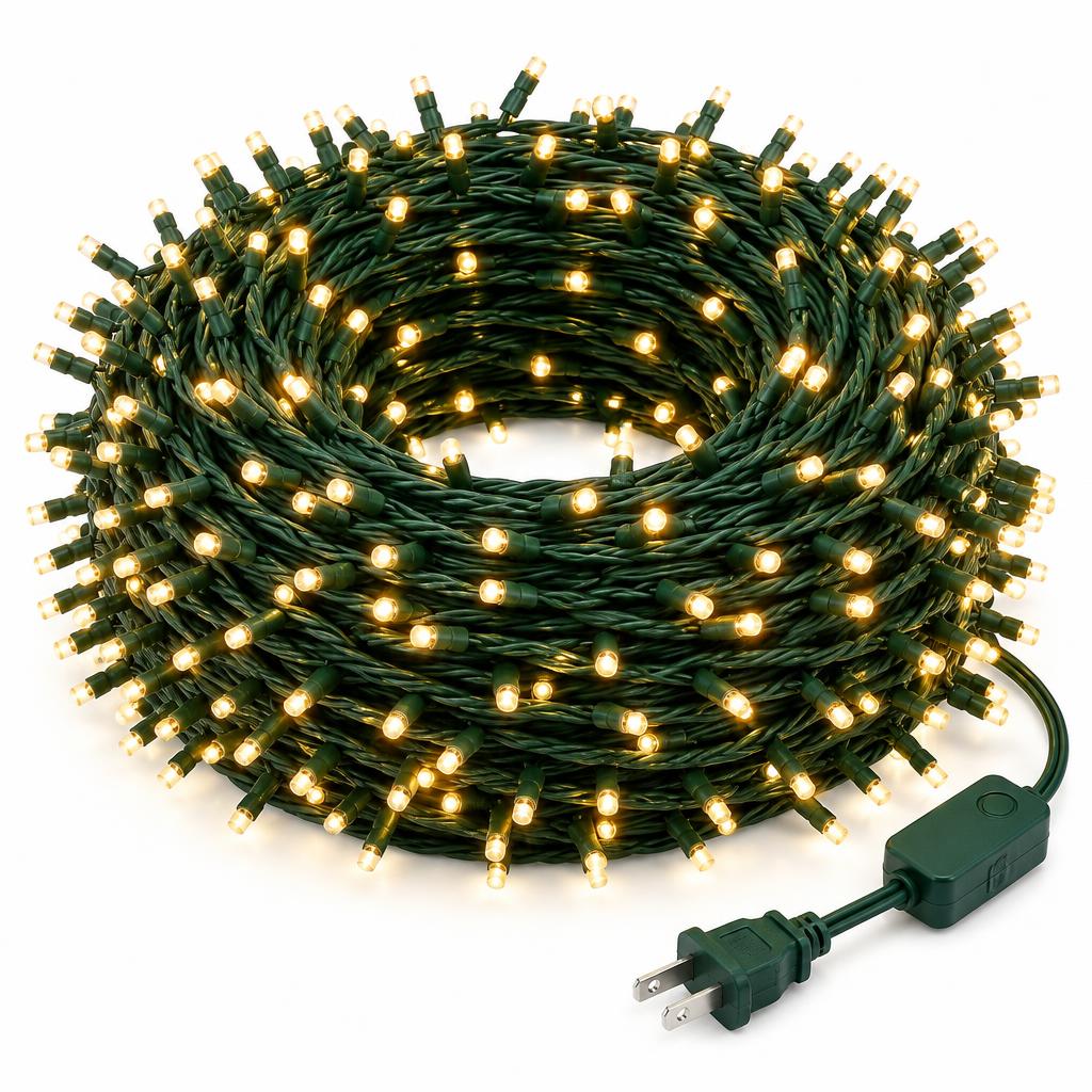Cordão de Natal com 500 Leds Warm 8F Bivolt